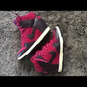 Nike Purple Wedge Sneakers